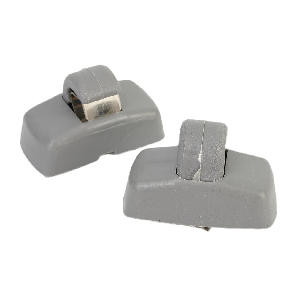 2Pcs Car Sun Visor Clip Gray Interior Hanger Hook Clip Bracket ForAudi A1 For A3 S3 A4 S4 Allroad A5 S5 Q3 Q5 8U0857562A Grey