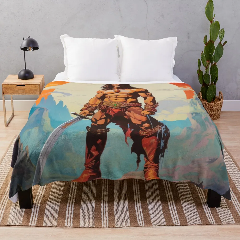 

Conan The Barbarian Throw Blanket Machine Washable Soft Warm Blanket