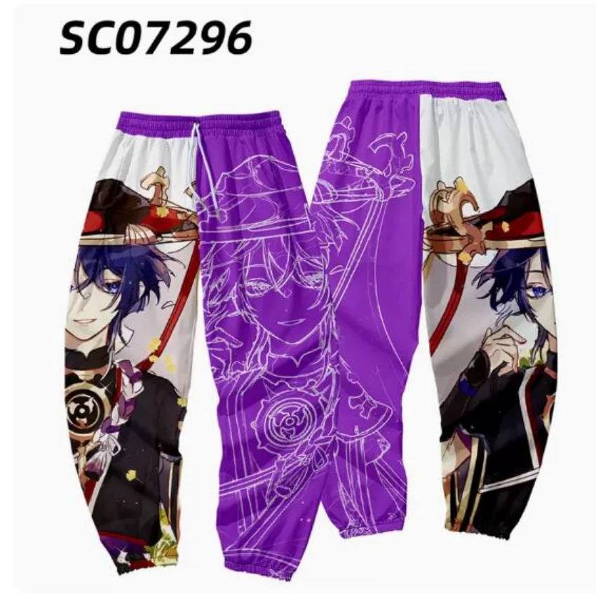 Anime Genshin Auswirkungen Kunikuzushi Balladeer Wanderer Scaramouche Cosplay Kostüm 3D Drucken Joggers Hosen Männer/Frauen Casual Hosen