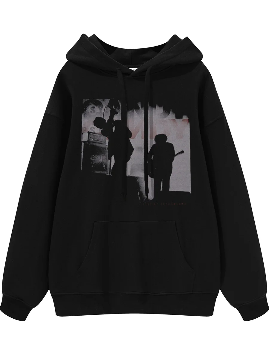 Unisex American High Street Style round Neck Hoodie Sweatshirt JAMC Rock Band Resurrection Pain Oustanding Green