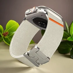 Nylon Strap for Apple Watch Ultra 2 Band 49mm 45mm 41mm 44mm 46mm 42mm Sport Elastic Bracelet for IWatch Series 10 9 8 7 6 SE