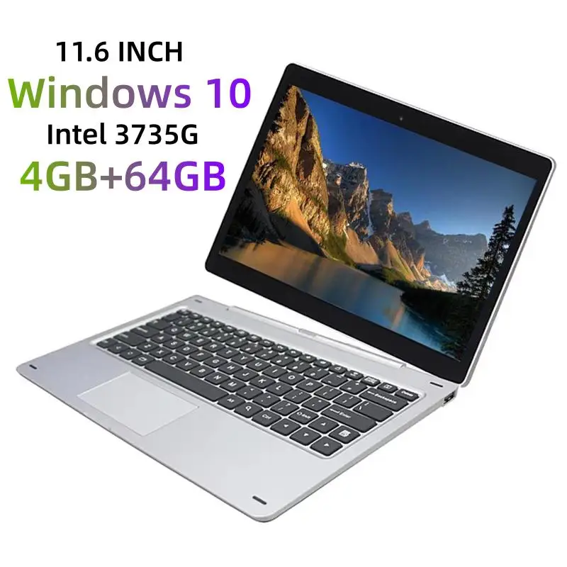 1366*768 IPS 11.6 INCH Windows 10 Tablet With Pin Docking Keyboard 2GB RAM 64GB ROM Intel Atom 3735G HDMI Port 9000mAh