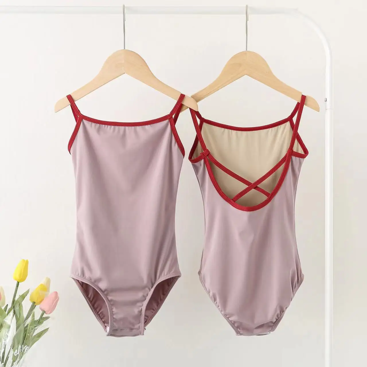 Balletmaillots Kids Gymnastiek Turnpakje Meisjes Dans Bodysuit Danskleding Danskostuums Peuter Katoenen Dans Turnpakje Korte Mouwen