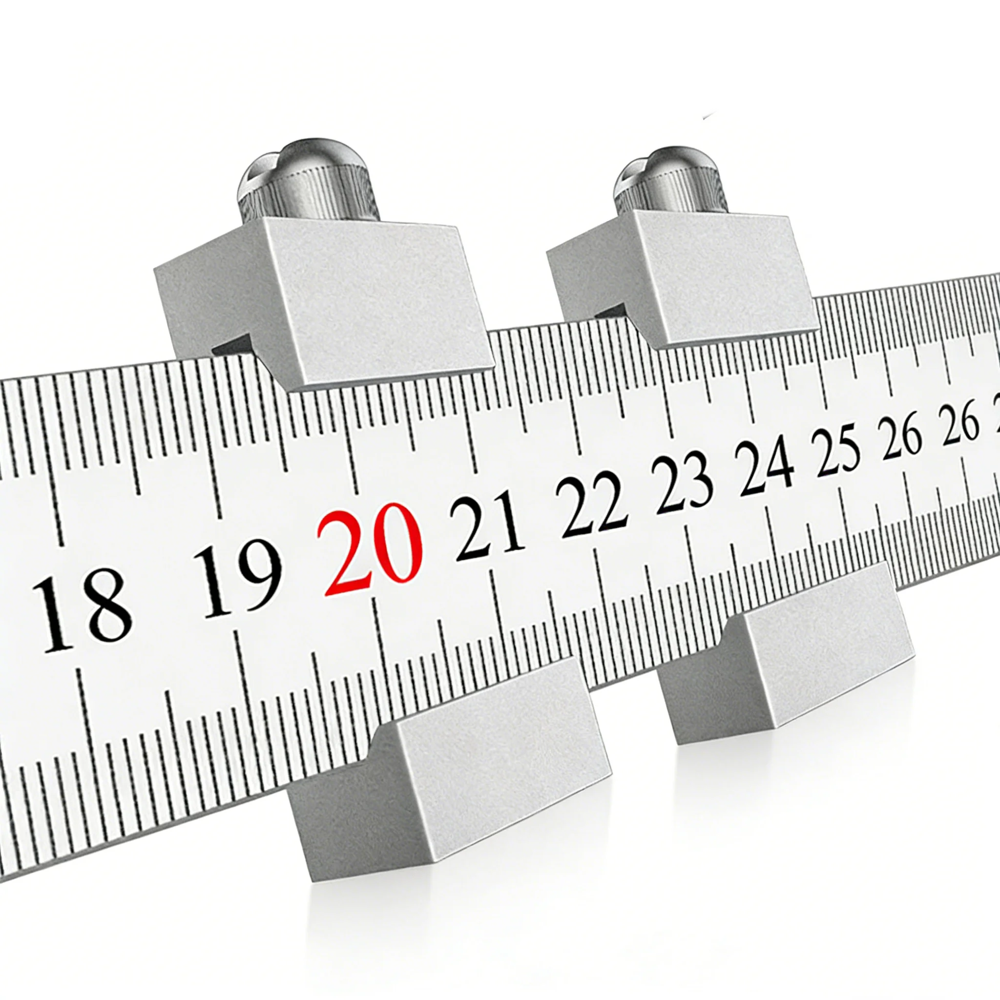 Protable Accurate Positioning Woodworking Tools Carpentry Steel Ruler Positioning Limit Block Measuring Marking Gauge