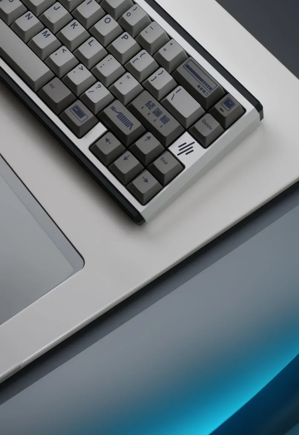 Original height end point machine hot sublimation retro gray keycap DIY custom mechanical disk full set