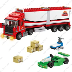 2024 Creative Games City Modern Delivery Truck Building Blocks Classic Urban Freight Car Model Bricks Kid Toy DIY Birthday Gifts