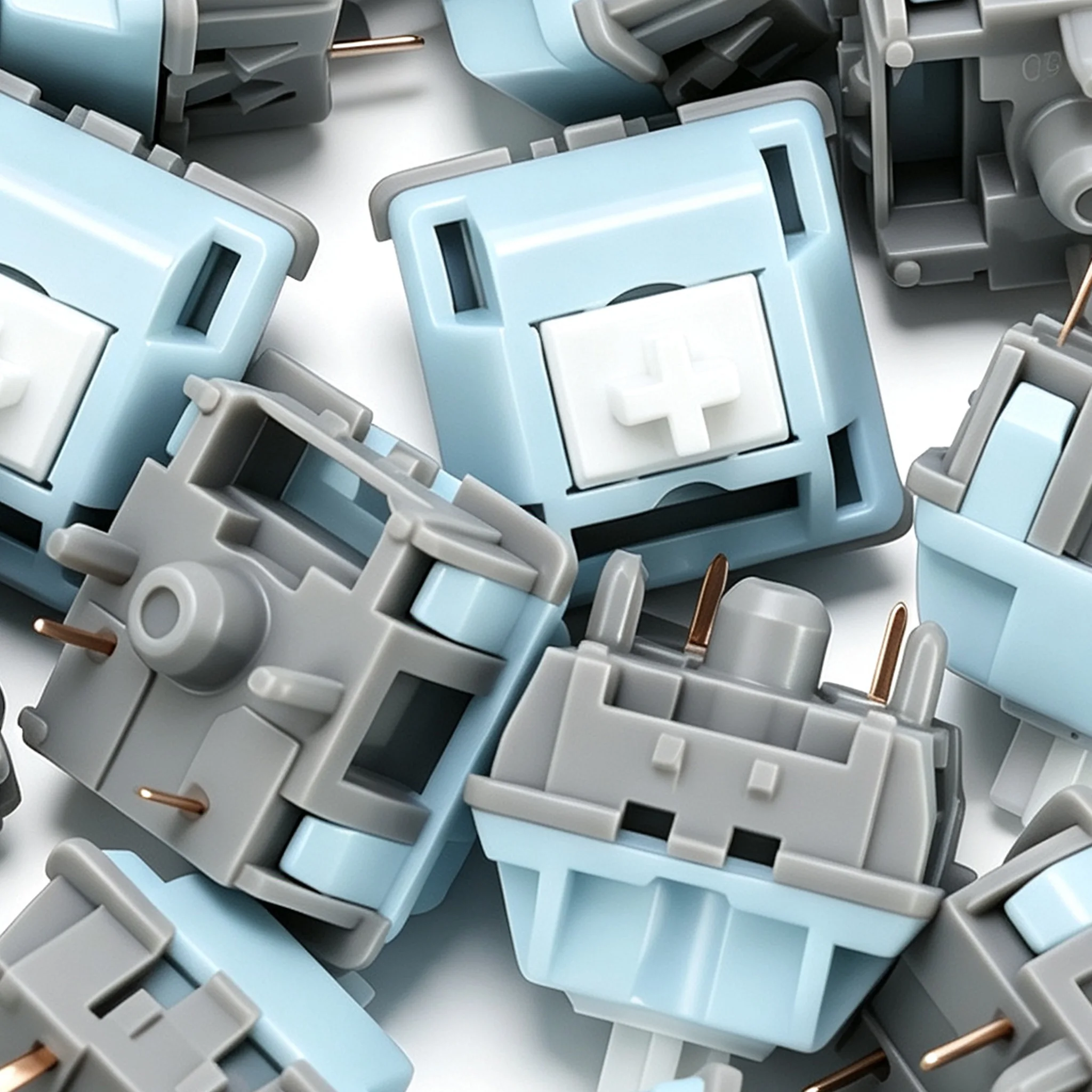 KBDiy Jarvis JJ Silent Switch 47gf 5-Pin Linear Creamy Switches For Custom DIY 60 Gaming Mechanical Keyboards Factory Pre-Lubed
