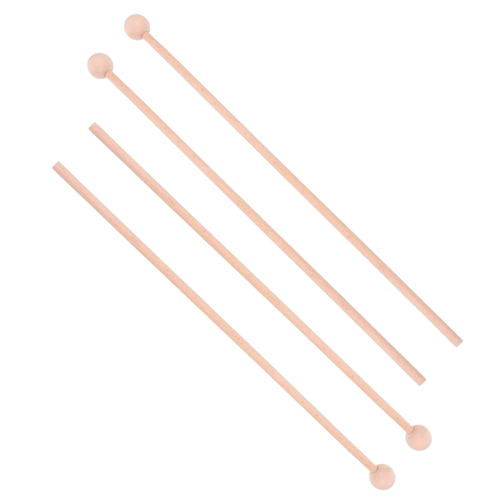 

4 Pcs Wooden Fish Knocking Stick Drumstick Percussion Instrument Accessories Drumsticks Mallets Bass