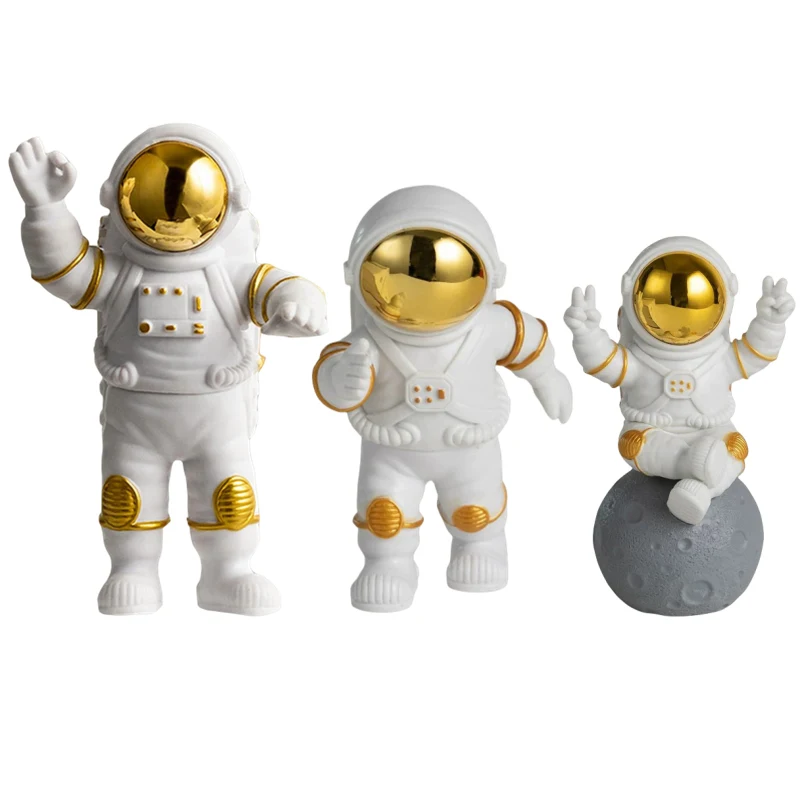 Статуэтка космического человека, декор для стола, скульптуры, симпатичная фигурка с тематикой космоса, для спальни, дома, гостиной, украшение, подарок ручной работы