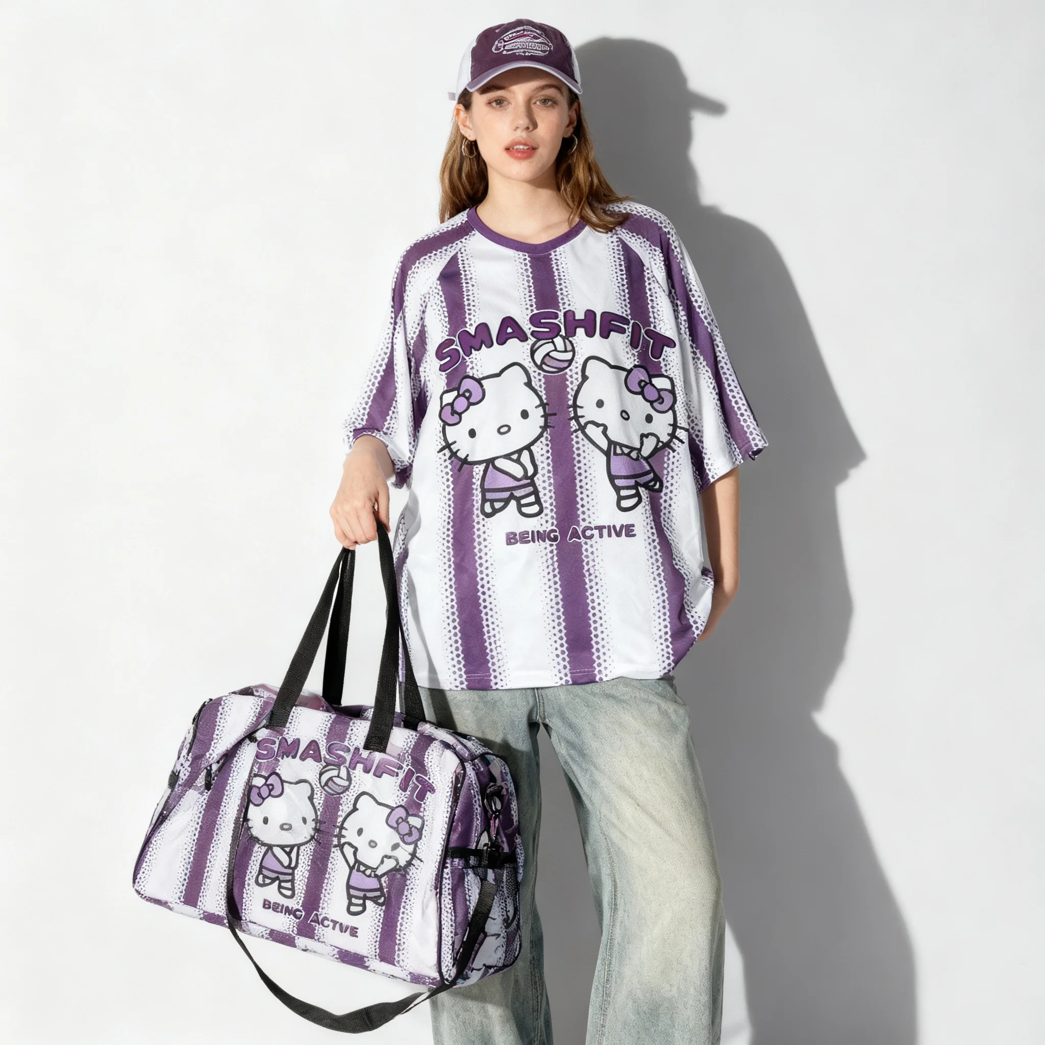 2026 سانريو الأسرة سلسلة تيشرت رياضي حلو ورائع الشارع الأمريكي تيشيرت صيفي المرأة الكبار حجم كبير قمة جديدة #1