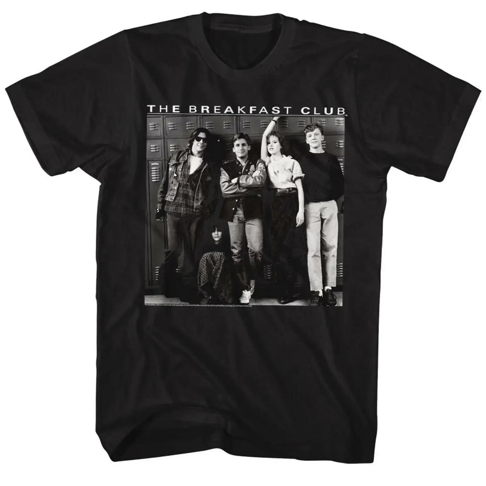 Breakfast Club Locker Group Shot Black Adult T Shirt vintage Washed designer clothes Unisex Stylish fashion streetwear