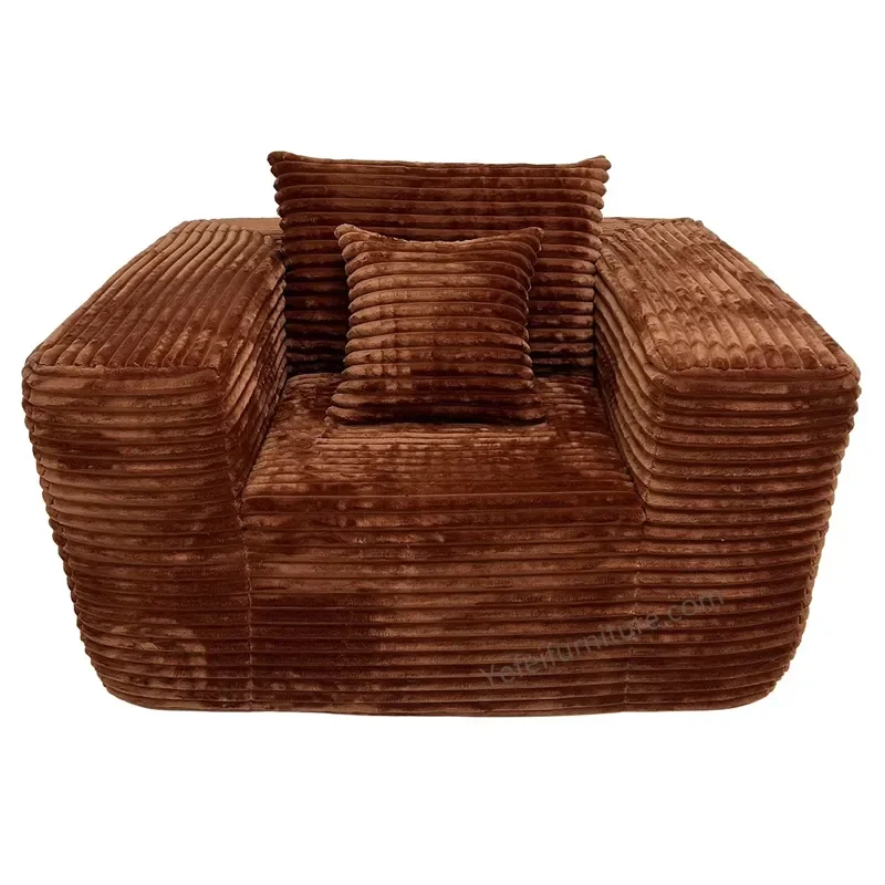 2026 Hot Sale Single Seat Upholstered Modern Multi-Purpose Vacuum Compressed Lazy Boneless Sofa Chair Soft Couch Small