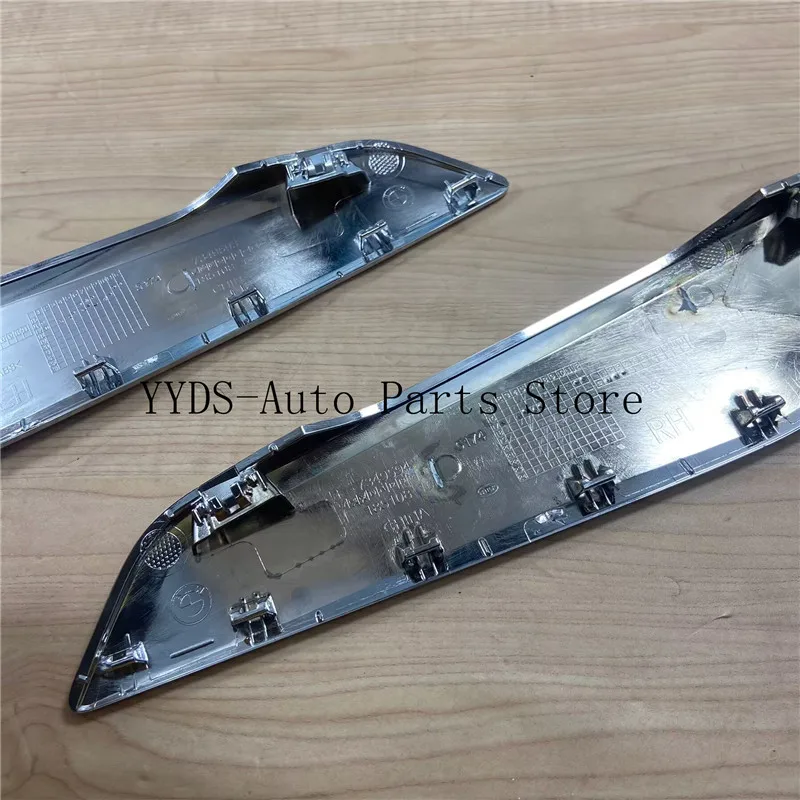 1 Pair Front Fender Plating Strip Air Outlet Chrome Strip