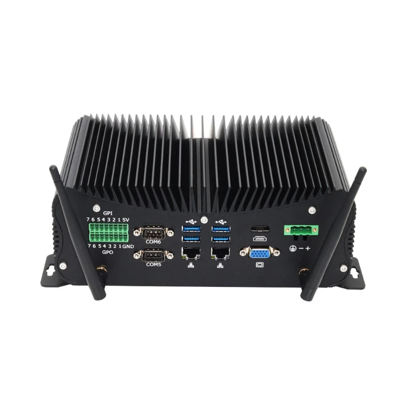 Fanless industrial computer i7 10510U i5 10210U 9V-36V wide voltage microcomputer GPIO 6COM