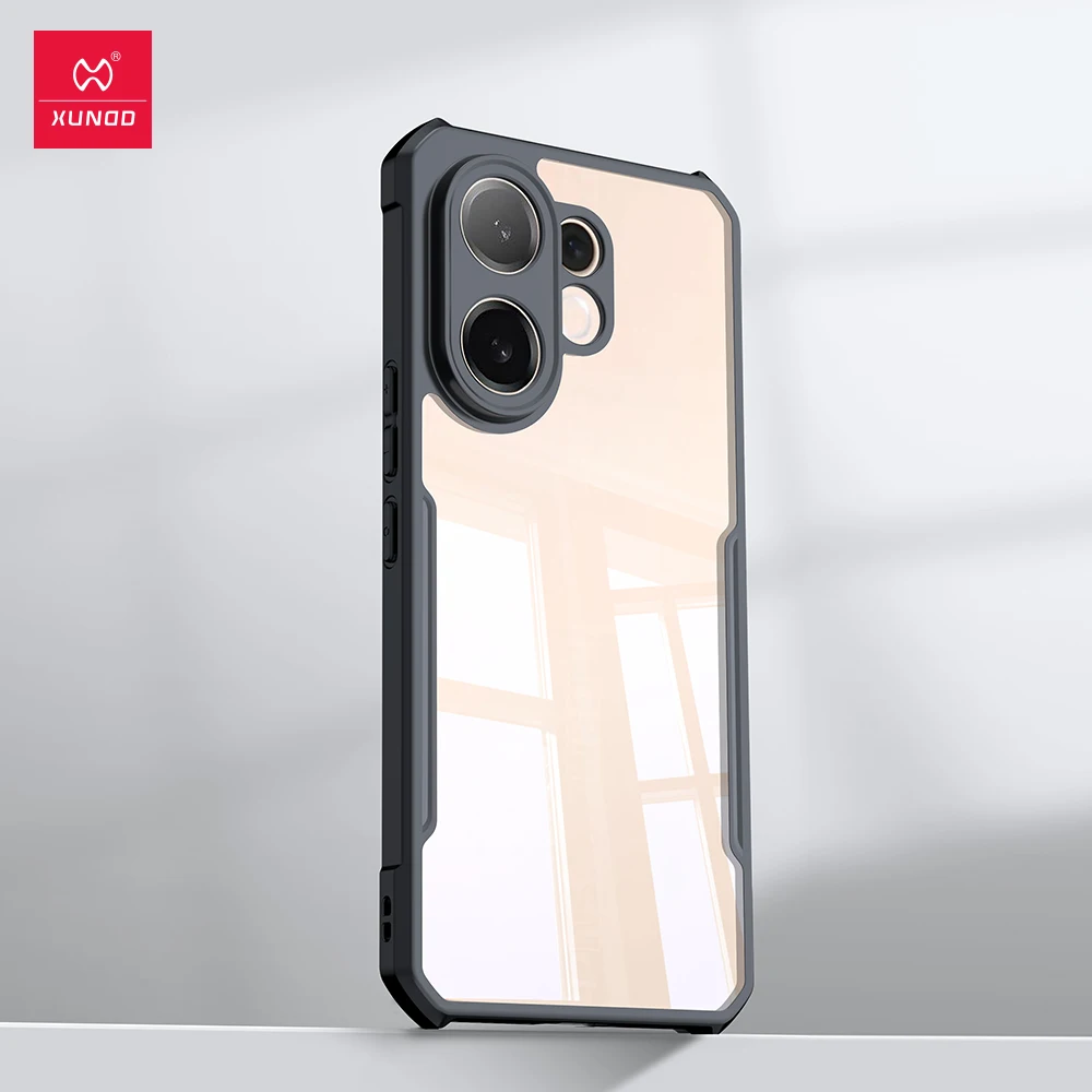 XUNDD Phone Case for VIVO V60, Airbag Shockproof Shell Camera Protection Acrylic&TPU Back Transparent Cover for VIVO V60