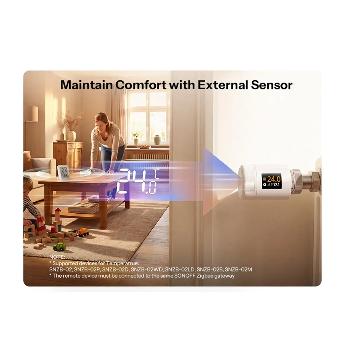 TRV-ZBT ZigBee+BLE Thermostatic Valve Real-Time Temperature Control Temperature Adjustment Intelligent Timing