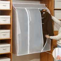 1pc Clothes Dust Cover Wardrobe Hanging Window Dust Cover Clothing Cover Cloth Household Clothing Cover Hanging Clothes Bag