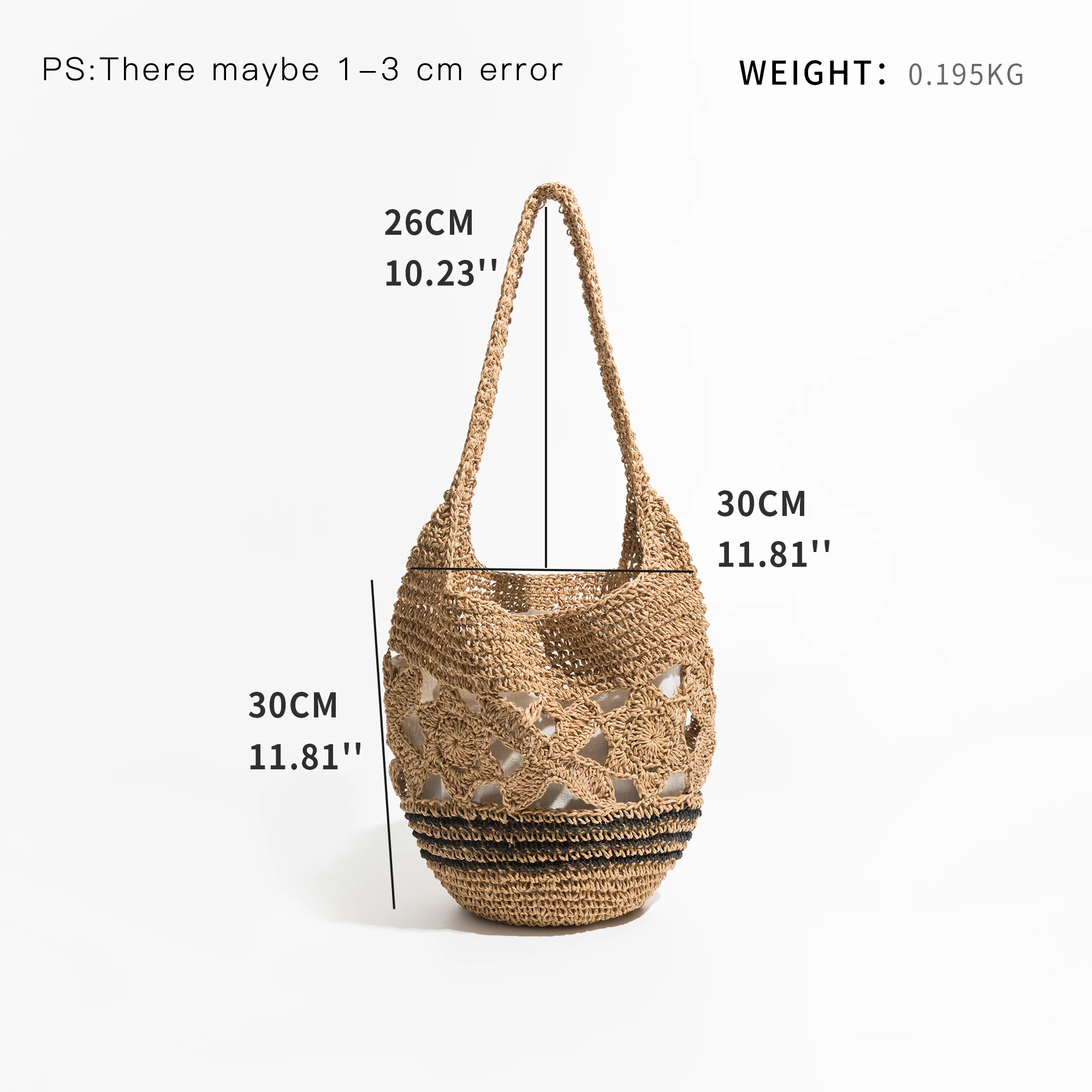 MABULA Aesthetic Mesh Beach Hobo Bag for Summer 2024 Trend Woven Straw Shoulder Handbag Hollow Out Boho Women Daypack Purse