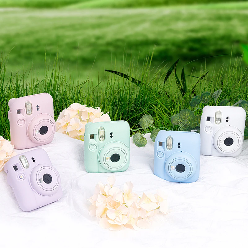 For Fujifilm Instax Mini12 Camera Silicone Case Shell Protective Cover Soft Solid Color Scratch-proof For Instant Mini 12 Case