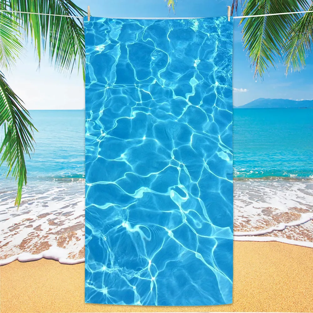 1pc Dolphin Octopus Animal Large Beach Towel, Quick Drying Water Absorbing Beach Towel, Swimming, Vacation, Camping Beach Towel