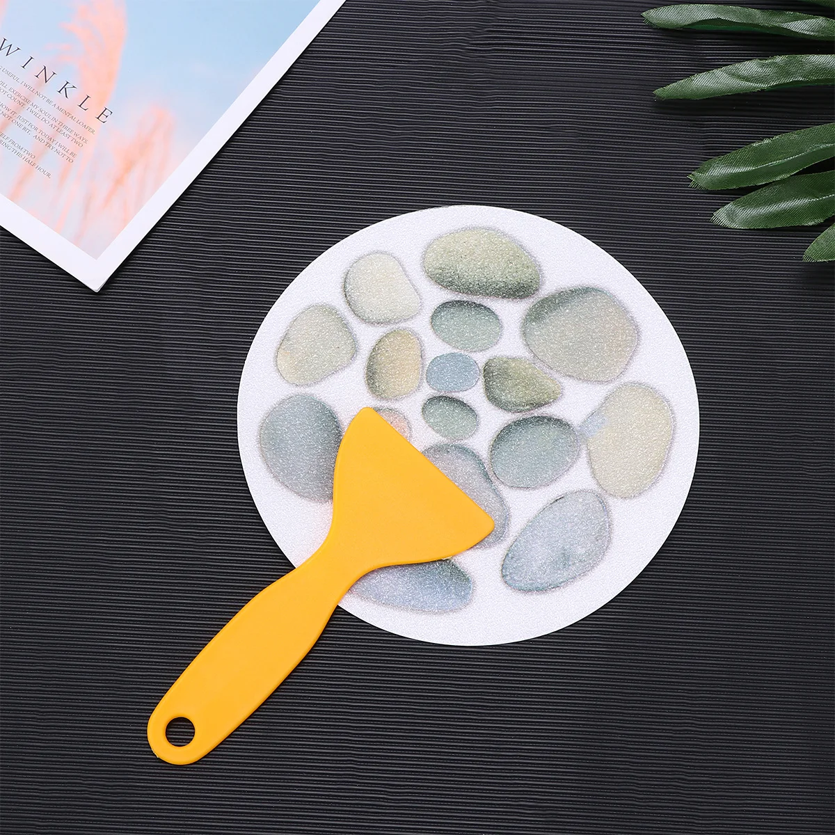 

4Pcs Anti-Slip Stickers 15Cm Round Stone Pattern Slip-Resistant Labels for Wet Floor Bathroom Shower Wall Safety Protection