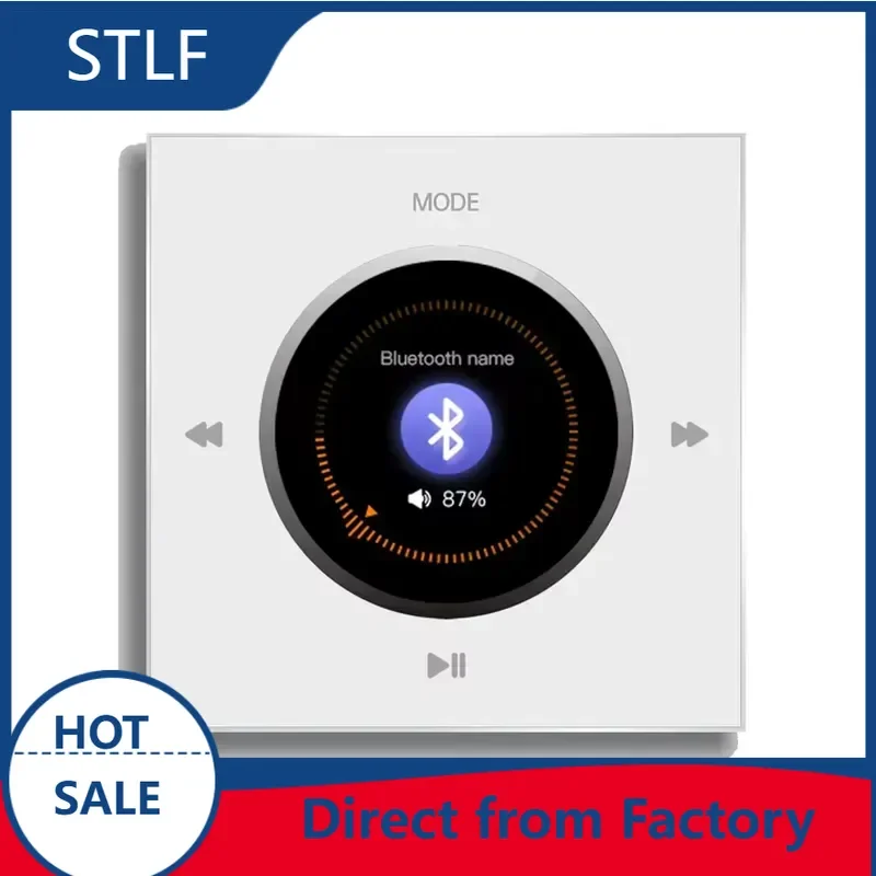 STLF 2 Channel 2x25w in Wall Mounted Audio Amplifier With Bluetooths/USB/TF Card Knob Adjust Volume Music Player From Hotel