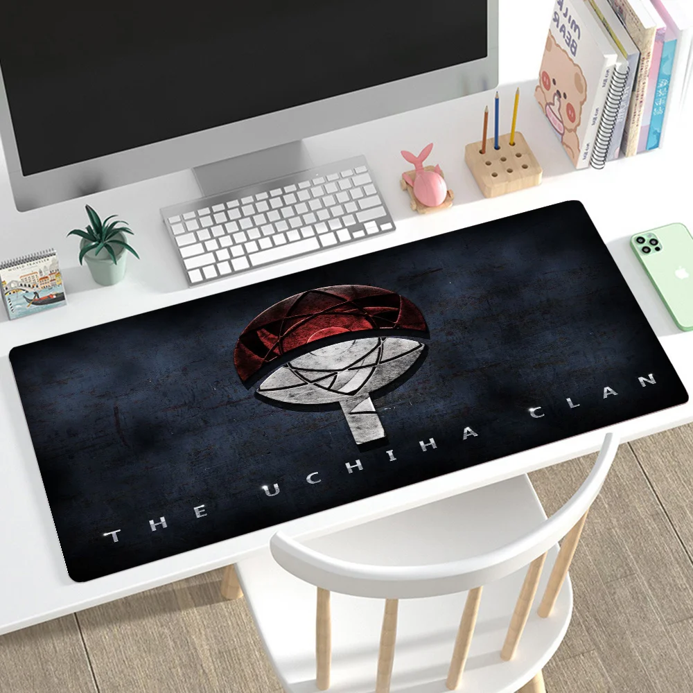 

Naruto Uchiha Mousepad Mouse Mat Desk Mat With Pad Gaming Accessories Prime Gaming XXL Keyboard Pad Padding Mat