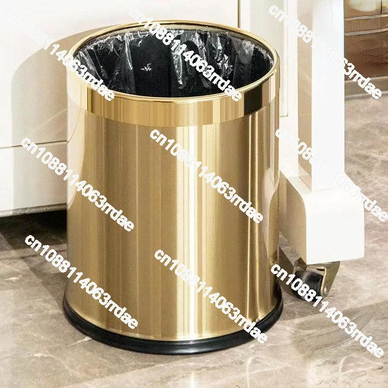 Gold Garbage Bin Double Layer Household Ktv Hotel Waste Bucket Kitchen Living Room Bathroom Dustbin Fashion Trash Can Toilet