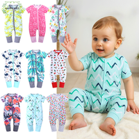 Summer Baby Girls Boys Romper Clothes Soft Short Sleeve Infant Tollder Jumpsuit Bodysuit For Newborn Onesies Pajamas Sleepsuit