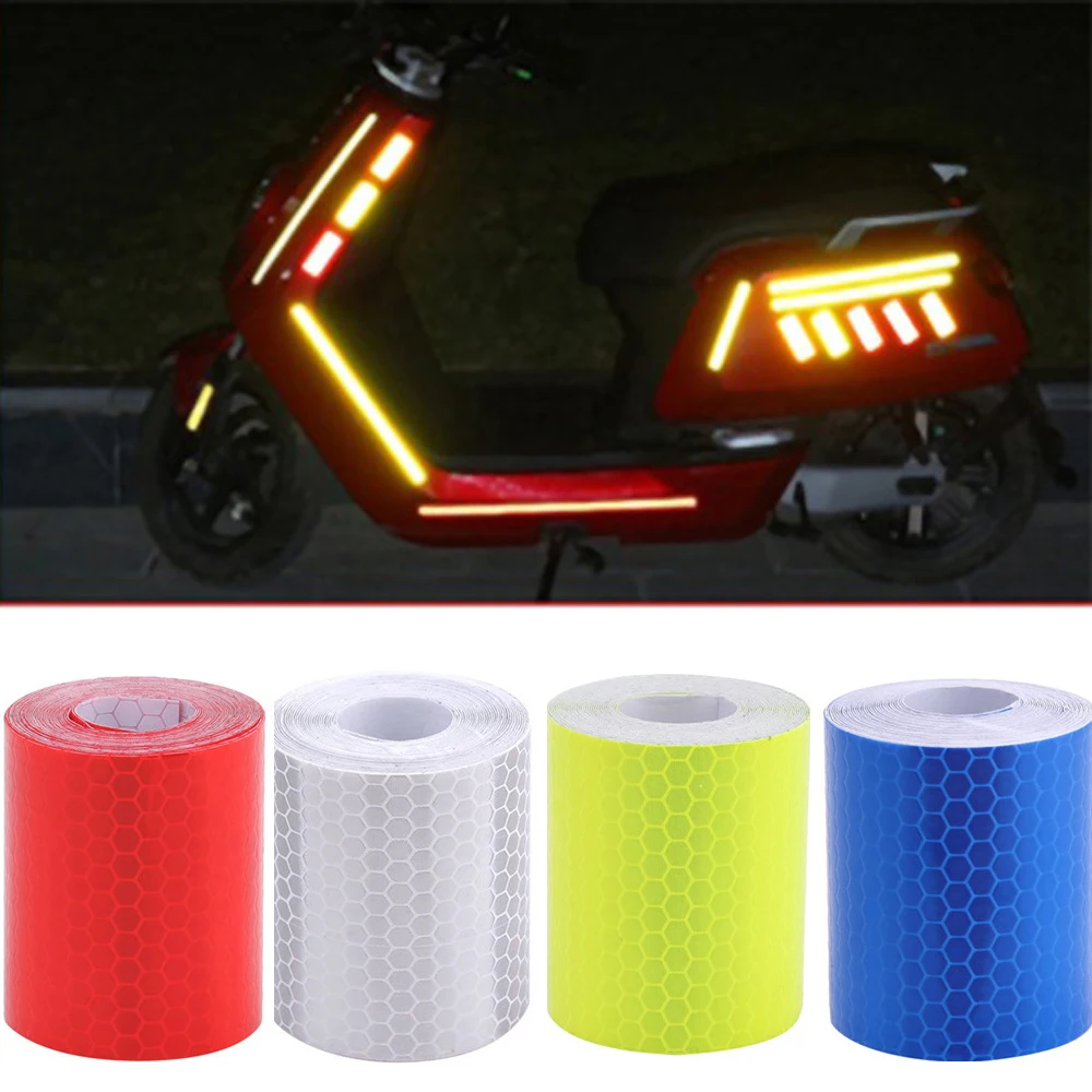 

5cm*300cm Motorcycle Reflective Cover Safety Warning Sticker for Tnt125 Bajaj Pulsar Ns 200 Mobile Phone Support Pcx125