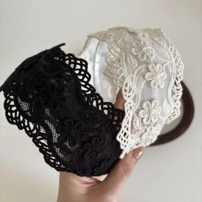Neue Niedliche Elegante Weiße Spitzen-Haarbänder Stirnband für Frauen und Kinder Scrunchies Haarreif Haarschmuck Kopfschmuck Ornament – Detail 5