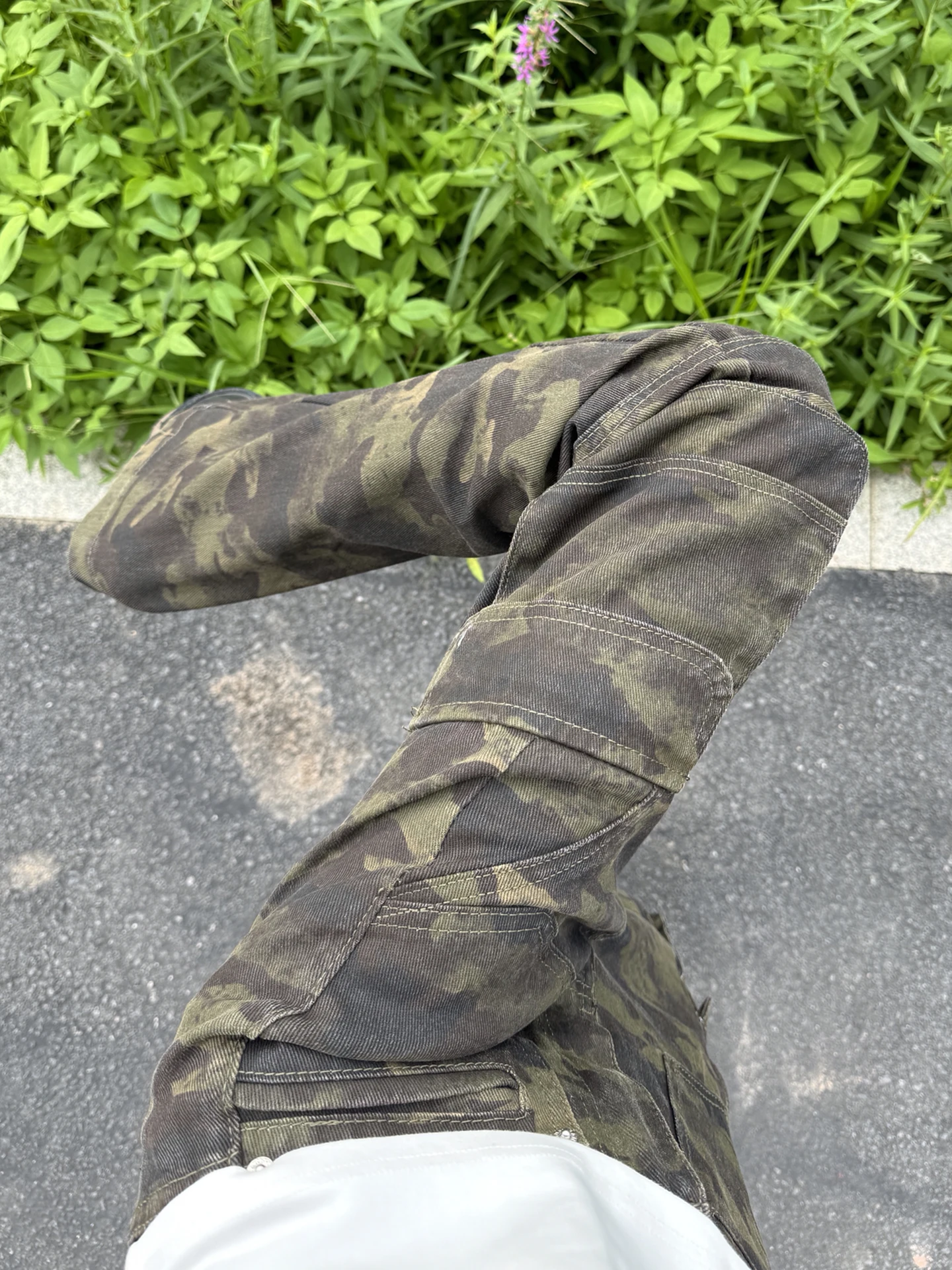 Cleanfit Camouflage Work Pants Men's Summer Thin Large ket Logging Straight Leg Slimming Flared Pants Youthful Energy Sle
