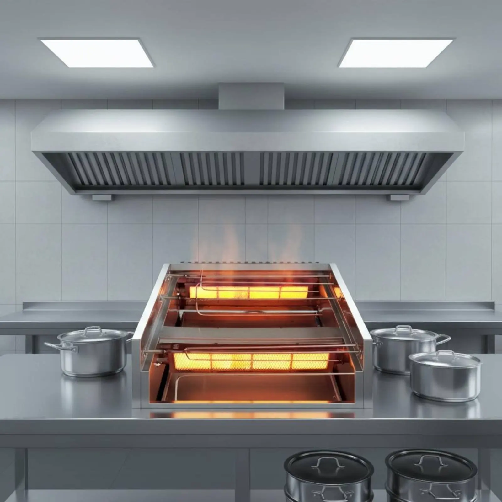 Infrared Gas Burner Even Heating Flameless Grill Heater Long Strip Roaster Burner High-Temperature Resistant for Chefs view 3