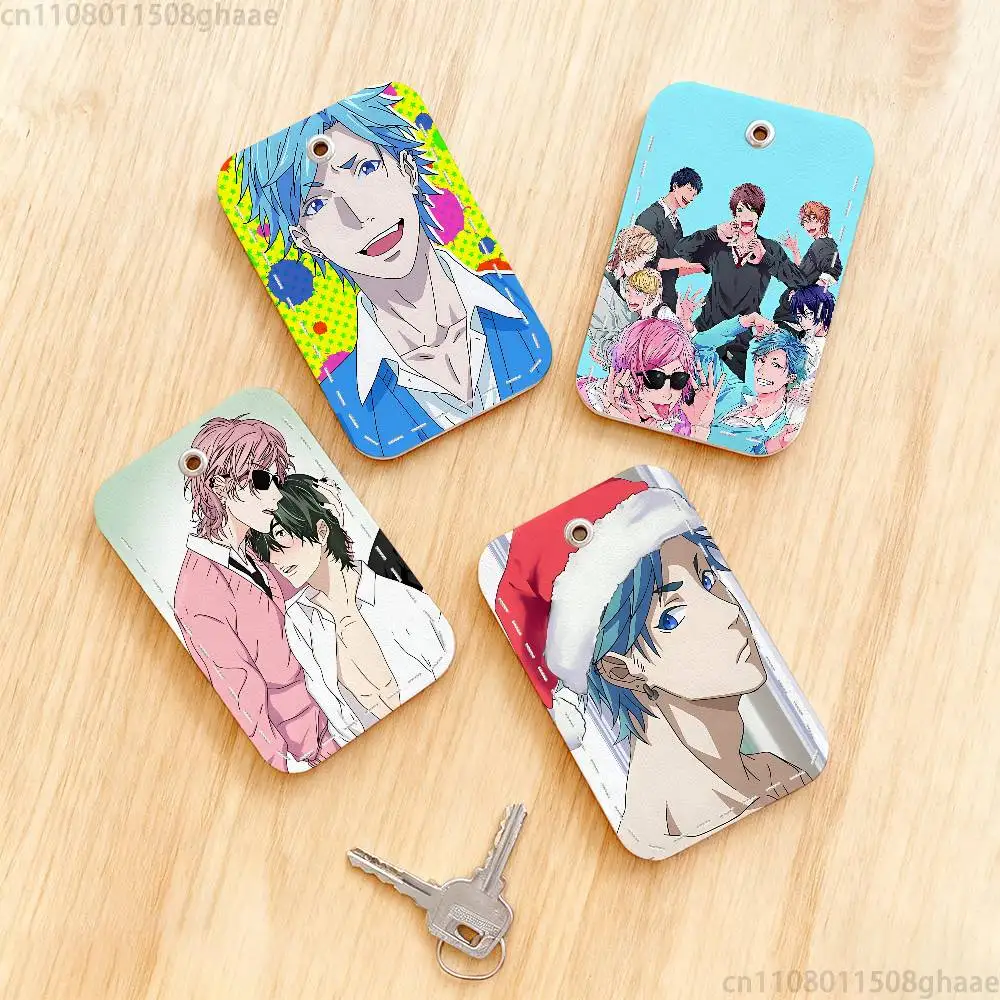 

Cute M-Manga Yarichin Club Holder Keychain For Bank Business Work Card Holder Student Card Protective Case Bus Card