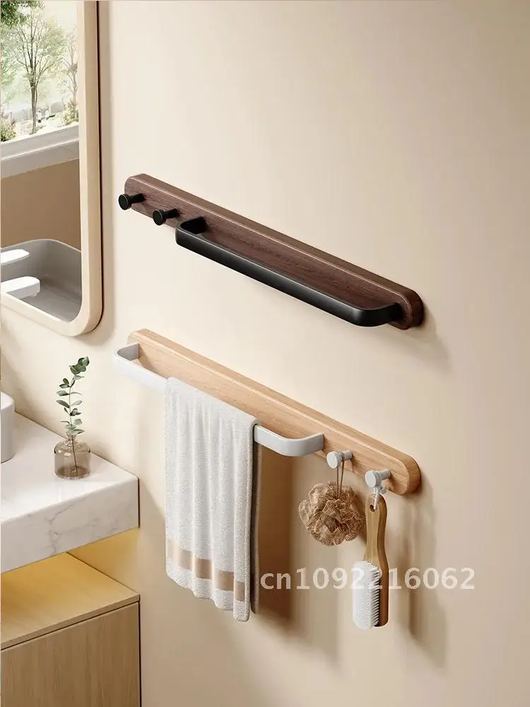 

wood Towel rack holder，towel punch bathroom shelf，towel hangers for toilets Bar Metal bathroom，Towel ，no rail Rod，towel with for