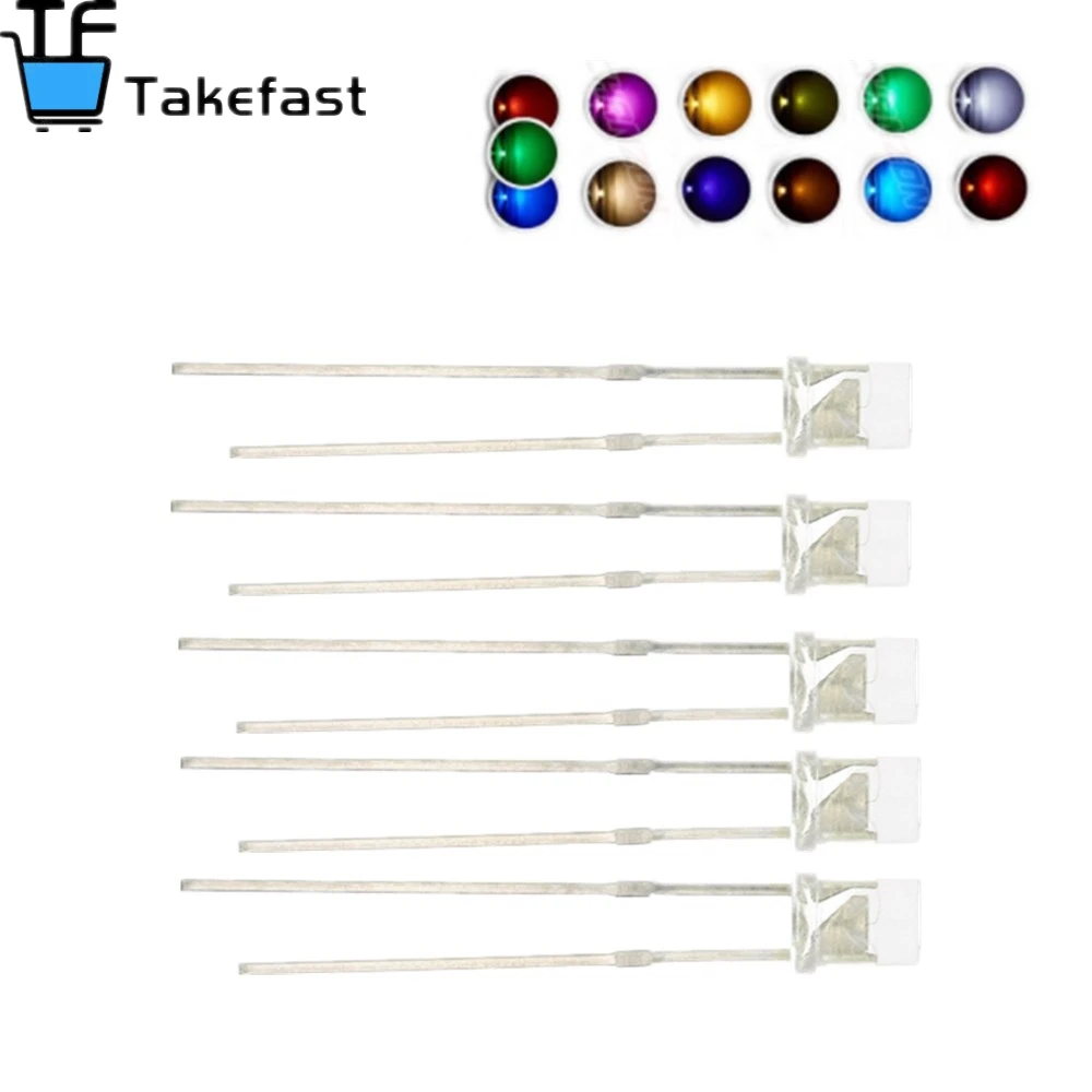 100pcs 3mm LED Flat Top Light Emitting Diode White Green Red Blue Yellow Orange Purple UV Pink RGB infrared emitter IR receiver