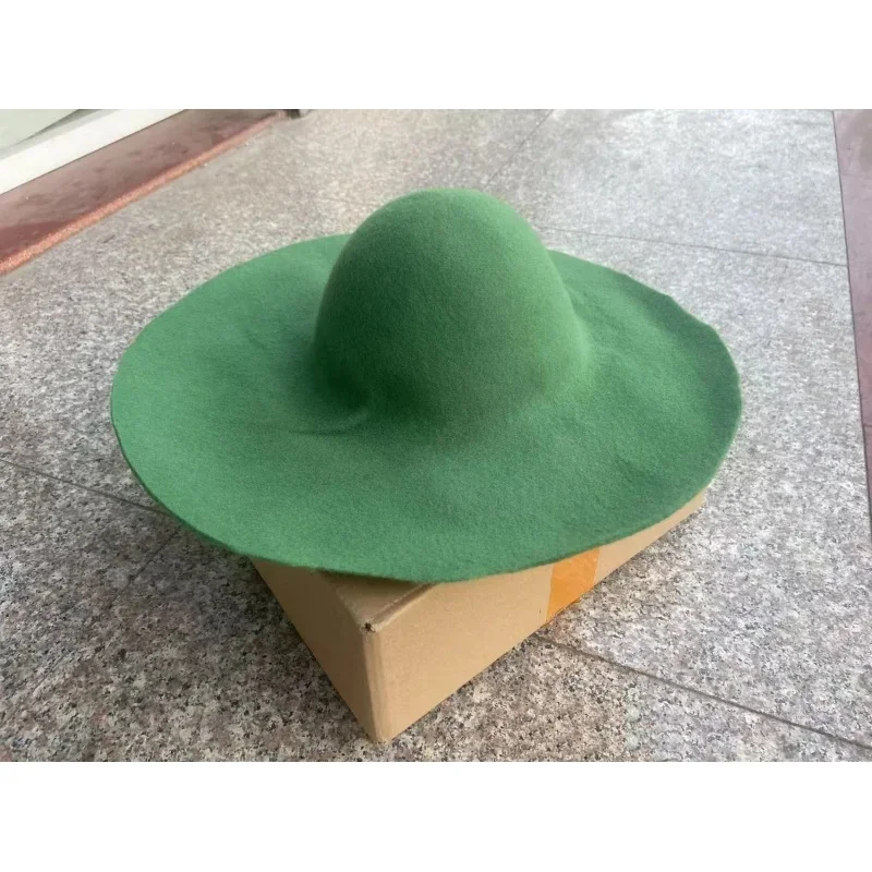 Man Woman Pure Wool DIY handmade colored wool felt materials finished hat blanks hat Base for make varius retro Cowboy Caps