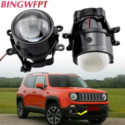 3 inch Bi-led Fog Lights Projector Lenses For Jeep Renegade Cherokee Compass For Porsche Jaguar Land Rover LED PTF Matrix Lamps