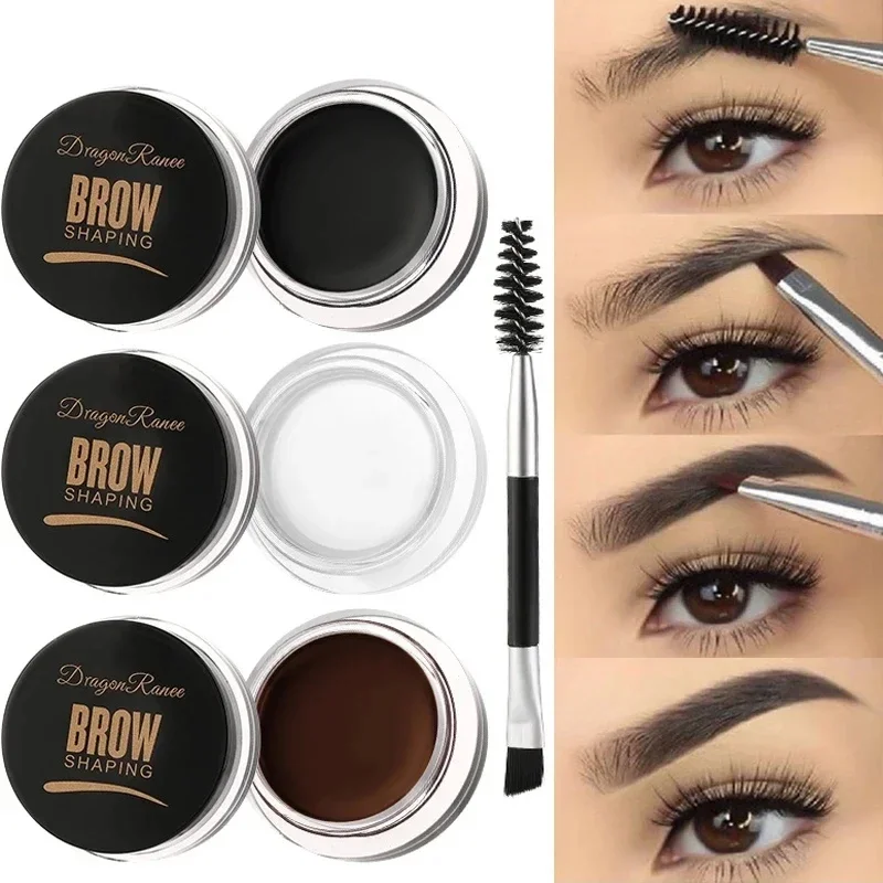 3D Natural Wild Eyebrow Cream Matte Brown Black Wild Eye Brow Enhancers Waterproof Long Lasting Makeup Concealer Cosmetic Tools