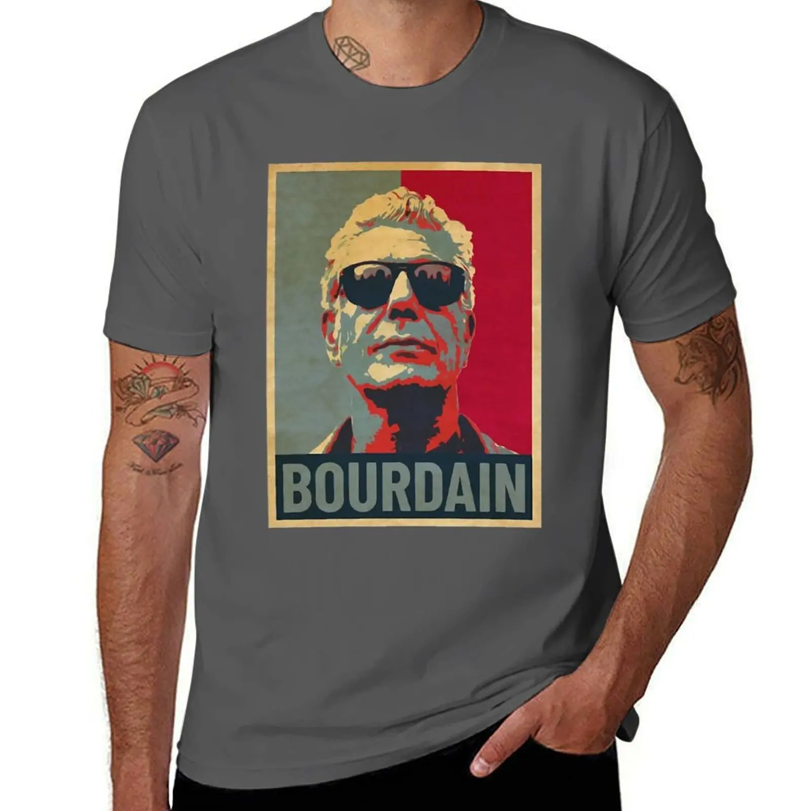 Anthony cuisinier Bourdain Hope T-Shirt t-shirts pour homme pack blanc anime t-shirts pour homme T-Shirt homme plaine T-Shirt