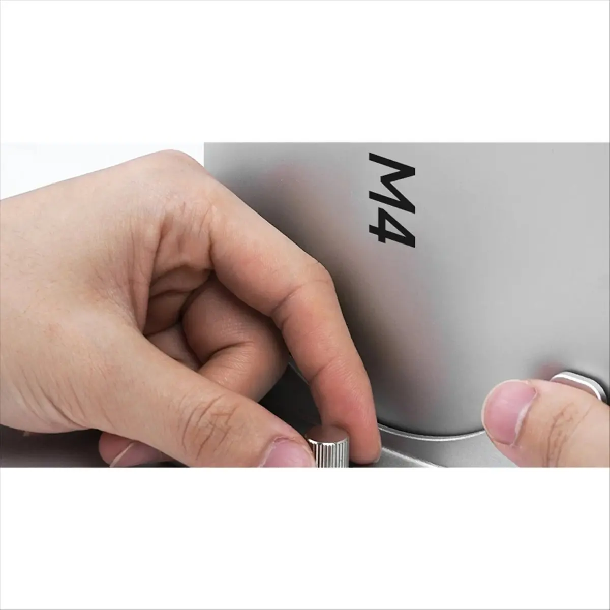 A46U Vertical Stand for Mac Mini M4/M4 Pro Aluminum Alloy Laptop Desktop Stand Anti-Slip Adjustable Holder for New Mac Mini