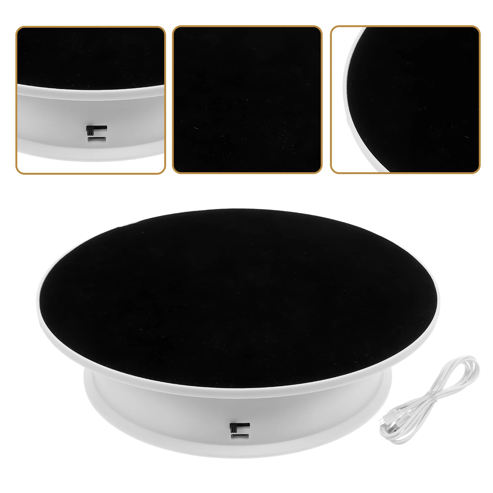 

Premium Electric Rotating Turntable For Jewelry Watch Collection Abs Material Automatic Desktop Rotating Plate Reusable Stand