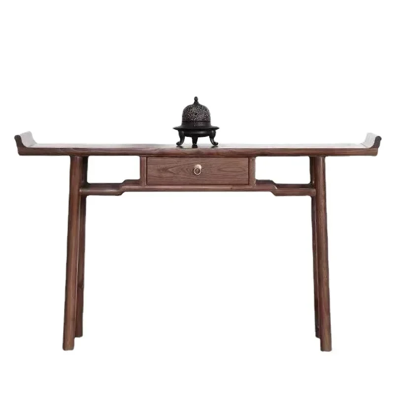 

Zen new Chinese-style black walnut for Buddha strip table ash wood flat head case bar case porch case solid wood furniture