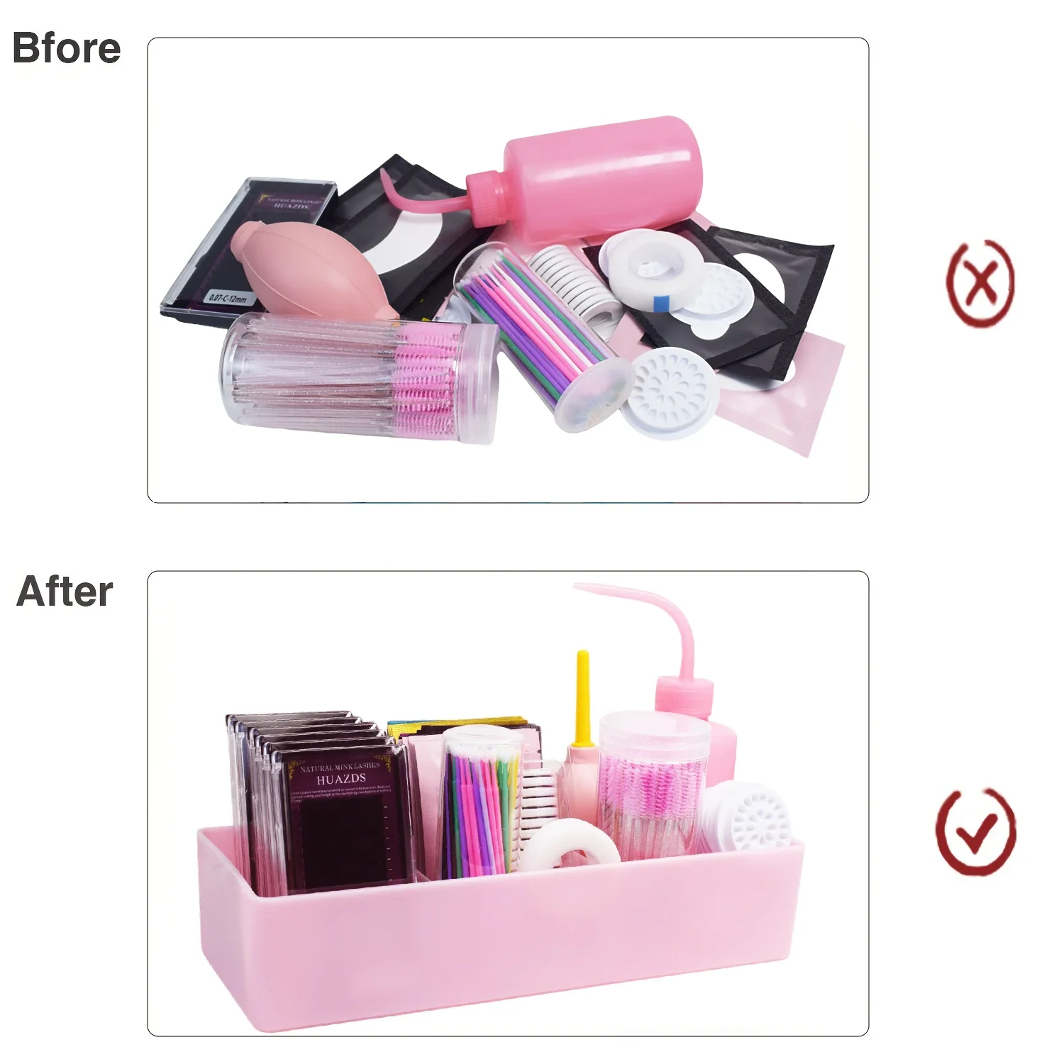 False Eyelash Storage Box For Eyelash Extension Tool Organizer Lash Accessories Cosmetic Makeup Tools Storage Box Wholesale