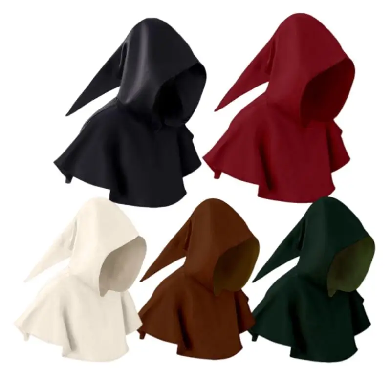Adult Medieval Death Reaper Hooded Cloak Halloween Vintage Gothic Style Multiple Colors Vampire Priest Cosplay Cape for Party