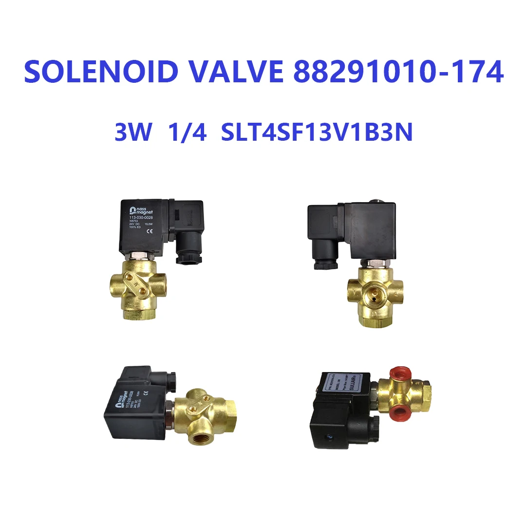 Screw Compressor Control Solenoid Valve 2WNO 1/4NPT for SULLAIR Portable Air Compressor Maintenance and Repair Kits