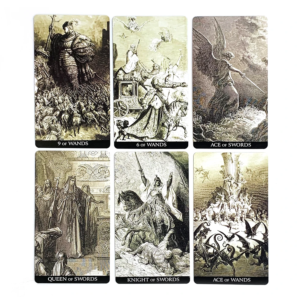 Gustave Dore Tarot Card 78pcs Cards Party Board Games For Family And Friends Entertainment English Version Divination Game Card