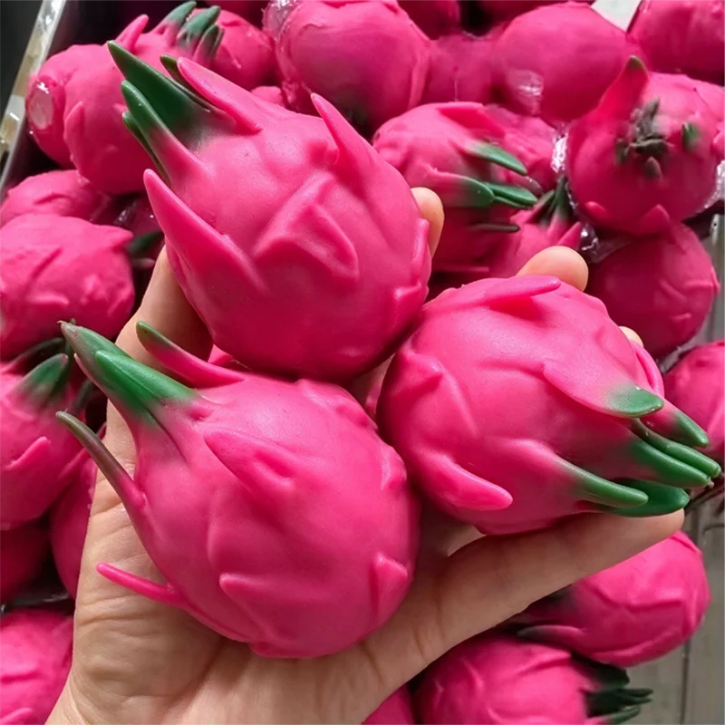 Sensory Stress Relief Toy Handmade Crunchy Squishy Dragon Fruit Stress Ball Squeeze Toy Squishy Fidget Ball