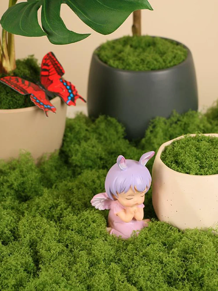 ca. 20 g künstliche Grünpflanzen, Polyester, Moosgras, Zuhause, Wohnzimmer, Garten, Dekoration, Mini-Landschaft, gefälschte Blumen, DIY-Handwerk – Detail 17