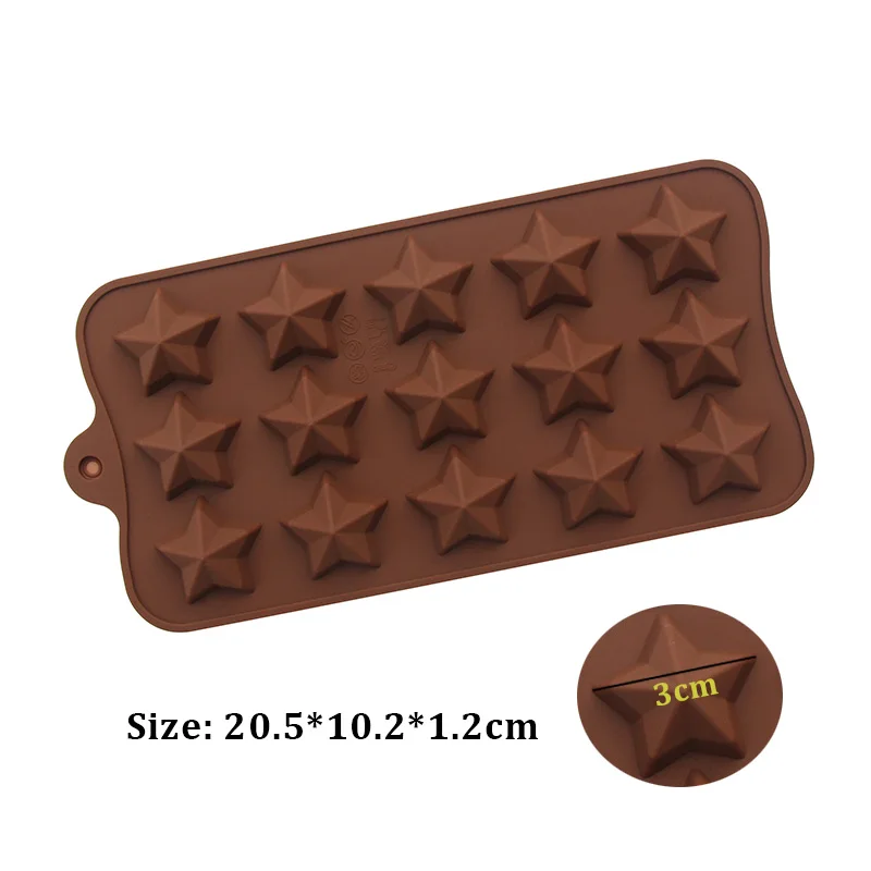 Star Shape Silicone Mold Chocolate Candy Mould Plaster Clay Resin Molds Baking Tool